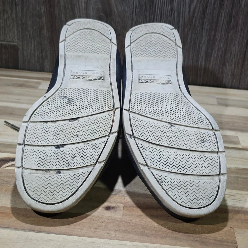 Sperry Top-Sider Billfish 3-Eye Boat Shoe‎ Men 11M Navy Brown Leather